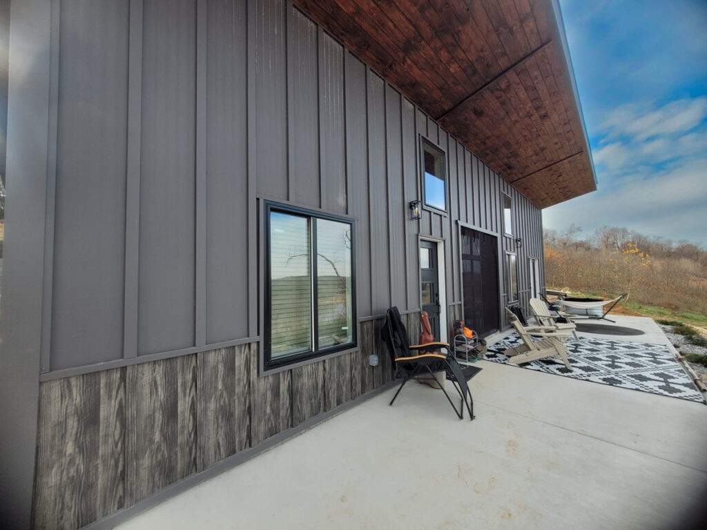 board and batten metal siding project 9