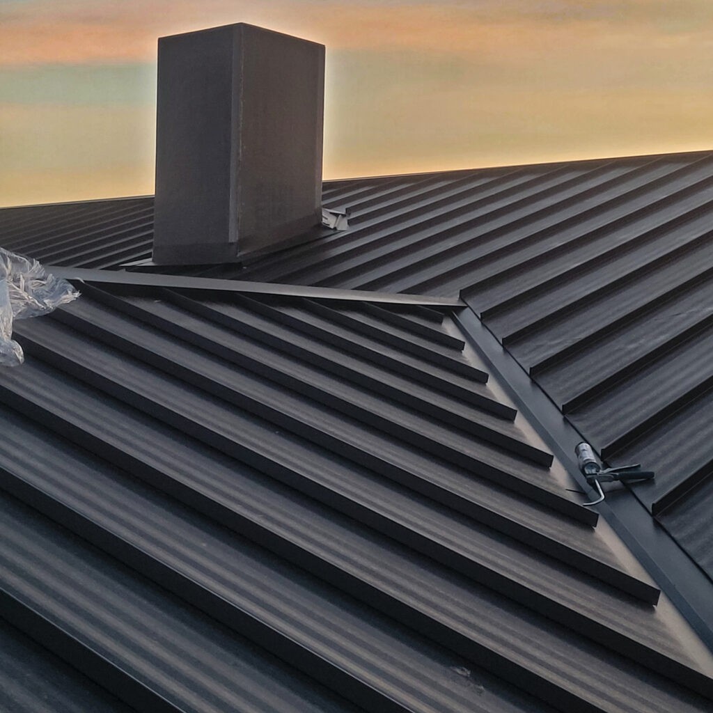 standing seam metal on roof valley